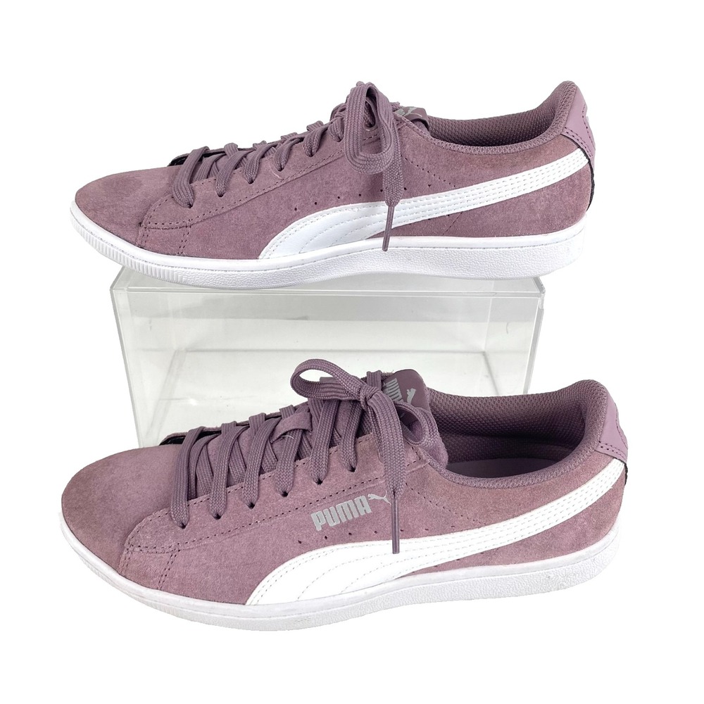 Puma Suede Leather Tennis Shoes Women's 7 Tea Rose Pink Soft Foam Comfort V Fine